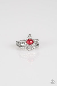 Paparazzi Accessories  - Timeless Tiaras - Red Ring