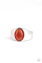 Load image into Gallery viewer, Paparazzi Accessories 🖤 Cool Down 🤍 Men&#39;s Orange Ring
