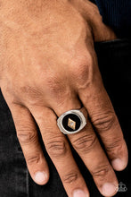 Load image into Gallery viewer, Paparazzi Accessories 🖤 Alumni 🤍 Men&#39;s Black (Gunmetal) Ring

