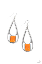 Load image into Gallery viewer, Paparazzi Accessories 🖤 Adventure Story 🤍 Orange Earrings
