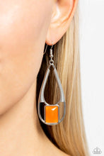 Load image into Gallery viewer, Paparazzi Accessories 🖤 Adventure Story 🤍 Orange Earrings
