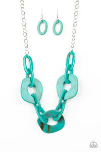 Paparazzi Accessories  - Courageous Chromatic - Turquoise  (Blue) Necklace