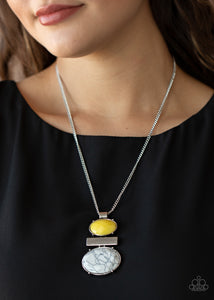 Paparazzi Accessories - Finding Balance - Yellow Necklace