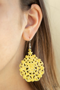 Paparazzi Accessories - Floral Affair - Yellow Earrings