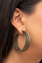 Load image into Gallery viewer, Paparazzi Accessories - In Sync - Brass Earrings
