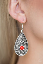 Load image into Gallery viewer, Paparazzi Accessories  - Summer Sol - Red Earrings
