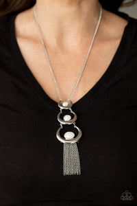 Paparazzi Accessories - As Moon As I Can - White Necklace