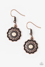 Load image into Gallery viewer, Paparazzi Accessories - Badlands Buttercup - Copper Earrings
