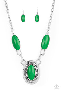 Paparazzi Accessories - Count To Tenacious - Green Necklace