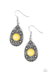 Paparazzi Accessories - From Pop To Bottom - Yellow Earring