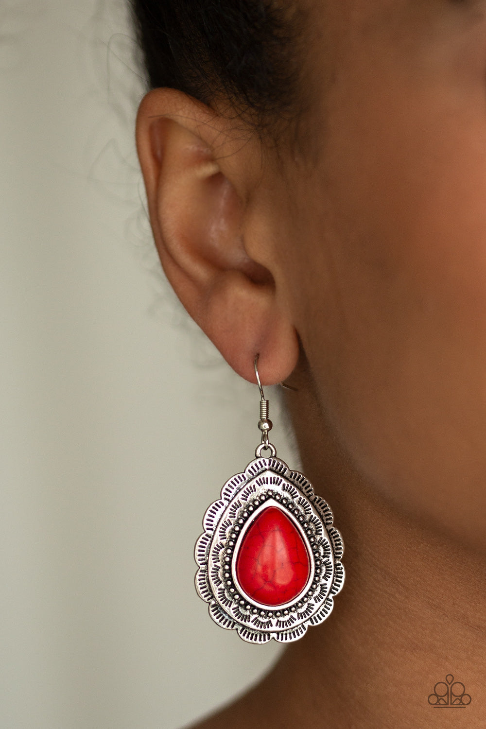 Paparazzi Accessories - Mountain Mover - Red Earrings