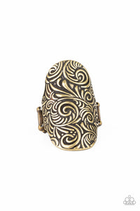 Paparazzi Accessories - Paisley Paradise - Brass Ring