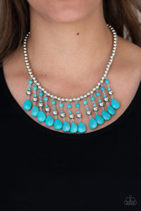 Paparazzi Accessories  - Rural Revival - Turquoise (Blue) Necklace