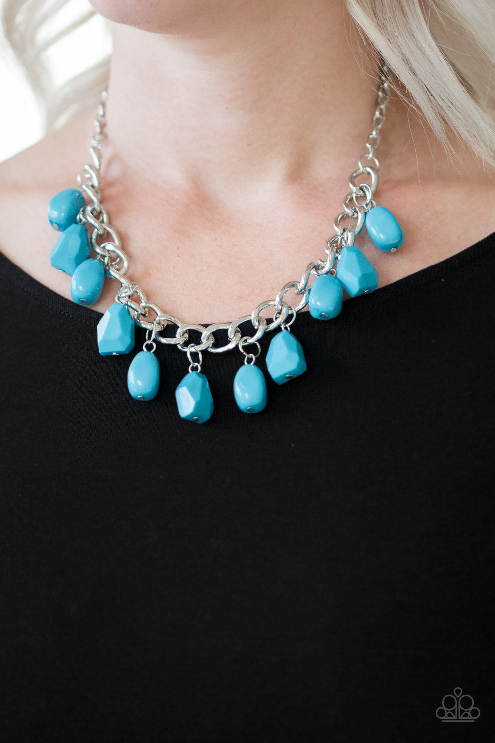 Paparazzi Accessories  - Take The Colorwheel - Turquoise  (Blue) Necklace