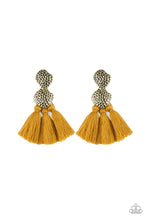 Load image into Gallery viewer, Paparazzi Accessories  - Tenacious Tassel - Yellow Earrings
