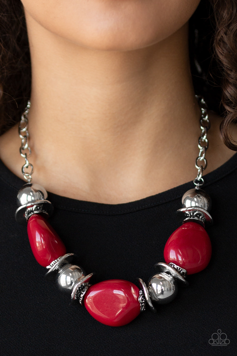 Paparazzi Accessories - Vivid Vibes - Red Necklace