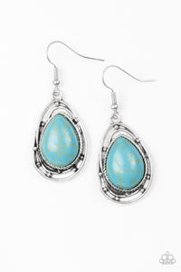 Paparazzi Accessories - Abstract Anthropology - Turquoise (Blue) Earrings
