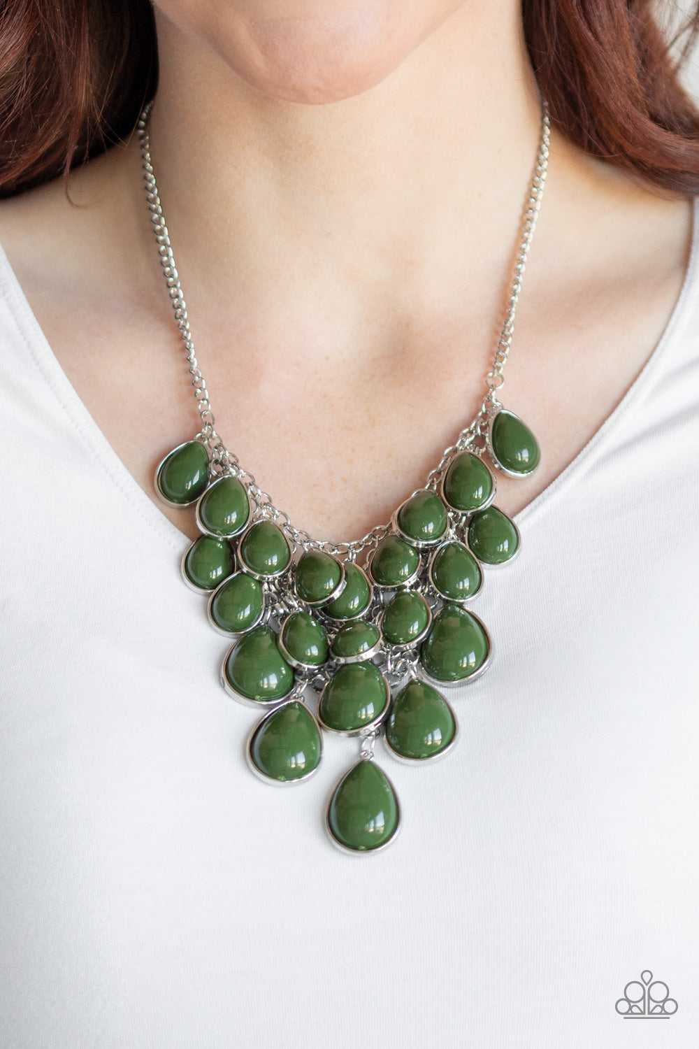 Paparazzi Accessories - Shop Til You Teardrop - Green Necklace