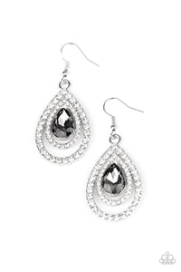 Paparazzi Accessories - So The Story Glows - Silver (Gray) Earrings