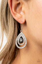 Load image into Gallery viewer, Paparazzi Accessories - So The Story Glows - Silver (Gray) Earrings
