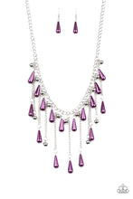 Load image into Gallery viewer, Paparazzi Accessories - Fleur De Fringe - Purple Necklace
