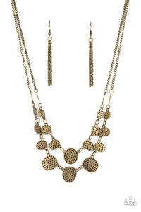 Paparazzi Accessories - Pebble Me Pretty - Brass Necklace