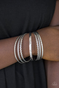 Paparazzi Accessories - Rattle And Roll - Silver Bracelet