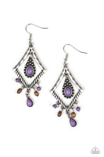 Load image into Gallery viewer, Paparazzi Accessories- Southern Sunsets - Purple Earrings
