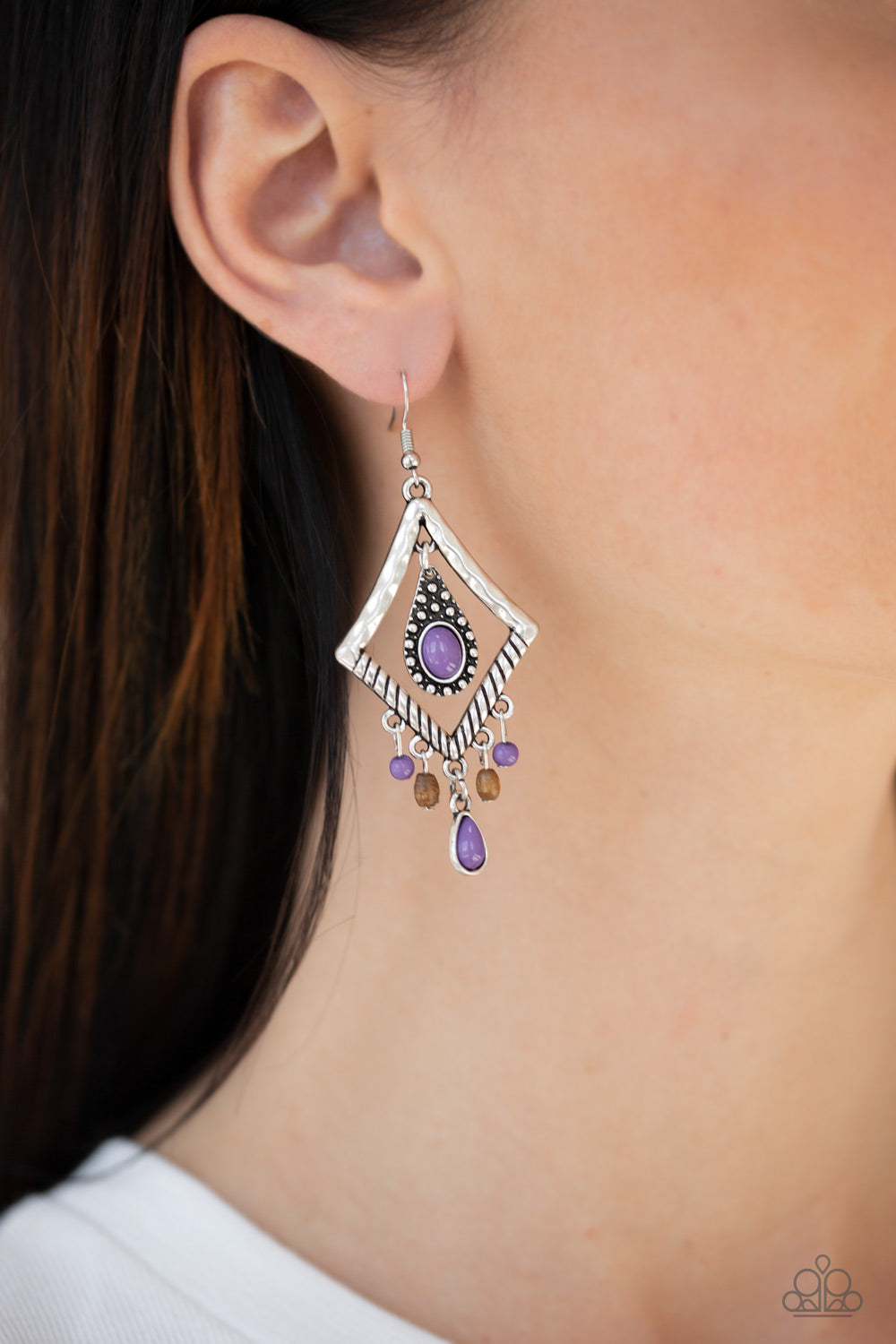 Paparazzi Accessories- Southern Sunsets - Purple Earrings