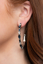 Load image into Gallery viewer, Paparazzi Accessories - There Goes The Neighborhood - Blue Hoop Earrings
