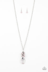 Paparazzi Accessories - Crystal Cascade - Pink Necklace