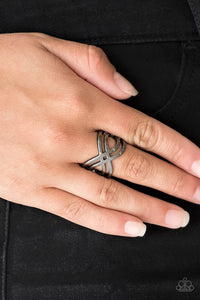 Paparazzi Accessories - Infinite Fashion - Black (Gunmetal) Ring