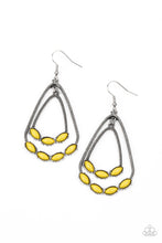 Load image into Gallery viewer, Paparazzi Accessories - Summer Staycation - Yellow Earrings
