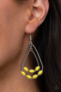 Paparazzi Accessories - Summer Staycation - Yellow Earrings