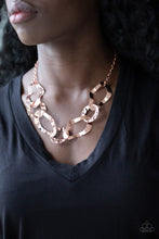 Load image into Gallery viewer, Paparazzi Accessories - Capital Contour - Copper Necklace
