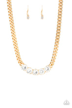 Load image into Gallery viewer, Paparazzi Accessories  - Rhinestone Renegade  - Gold Necklace

