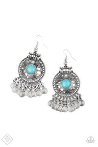 Paparazzi Accessories  - Rural Rhythm - Turquoise  (Blue) Earrings