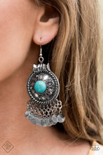Load image into Gallery viewer, Paparazzi Accessories  - Rural Rhythm - Turquoise  (Blue) Earrings
