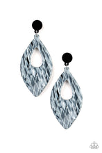 Load image into Gallery viewer, Paparazzi Accessories  - Metro Retrospect  - Black  Acrylic Earrings
