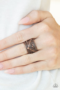 Paparazzi Accessories - Primal Patterns - Copper Ring