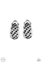 Load image into Gallery viewer, Paparazzi Accessories  - Sparkling Shells - Black Clip-On Earrings
