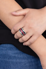 Load image into Gallery viewer, Paparazzi Accessories  - Dauntless Shine - Red Ring
