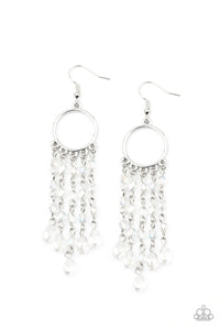Paparazzi Accessories - Dazzling Delicious - White Earrings