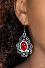 Load image into Gallery viewer, Paparazzi Accessories - Reign Supreme - Red Earrings
