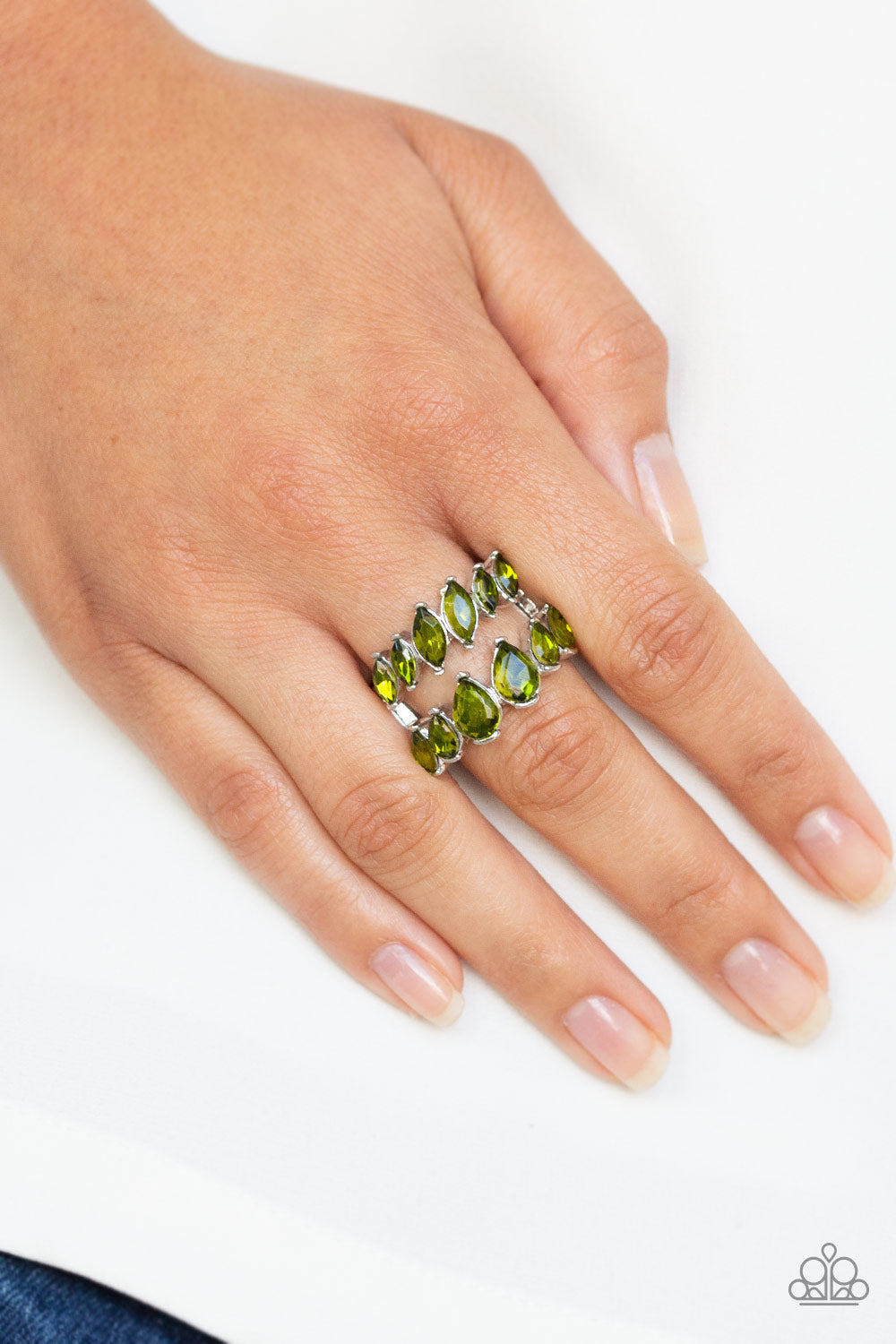 Paparazzi Accessories - Timeless Tiers - Green Ring