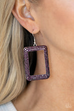 Load image into Gallery viewer, Paparazzi Accessories - World Frame-ous - Purple Earrings
