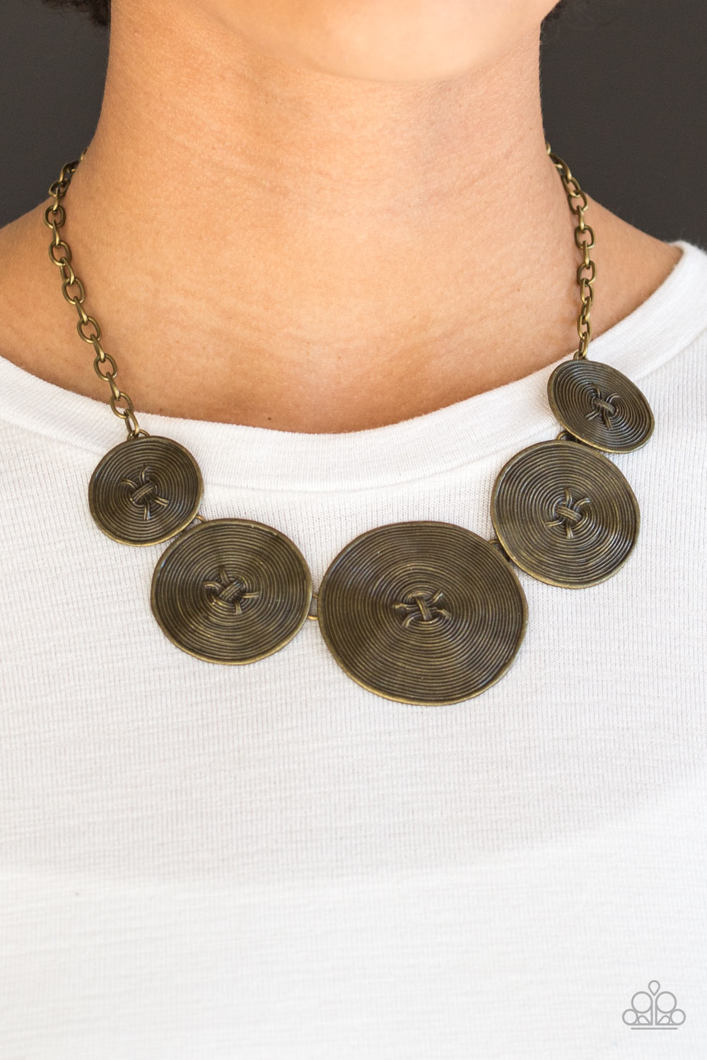 Paparazzi Accessories -  Deserves A Medal - Brass Necklace
