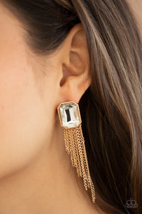 Paparazzi Accessories - Save For A Reigny Day - Gold Post Earrings