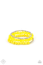 Load image into Gallery viewer, Paparazzi Accessories - Vacay Vagabond - Yellow Bracelet
