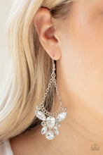 Load image into Gallery viewer, Paparazzi Accessories - Bling Bouquets - White (Bling) Earrings
